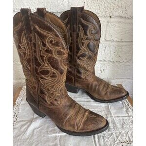 Laredo Cowboy Boots Womens Size 8M Maddie Western Boot Distressed Brown